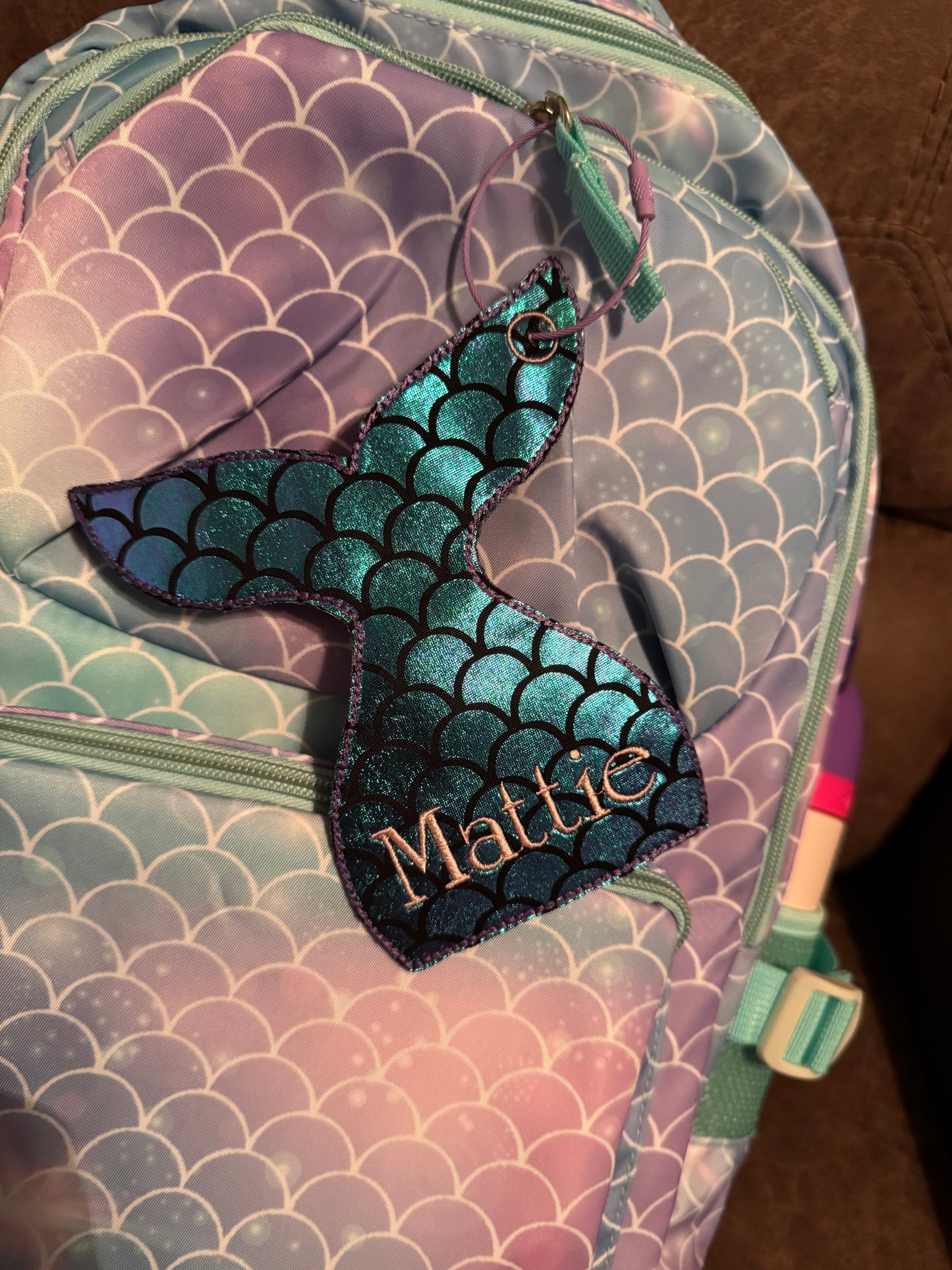 5" Mermaid Tail Bag Tag