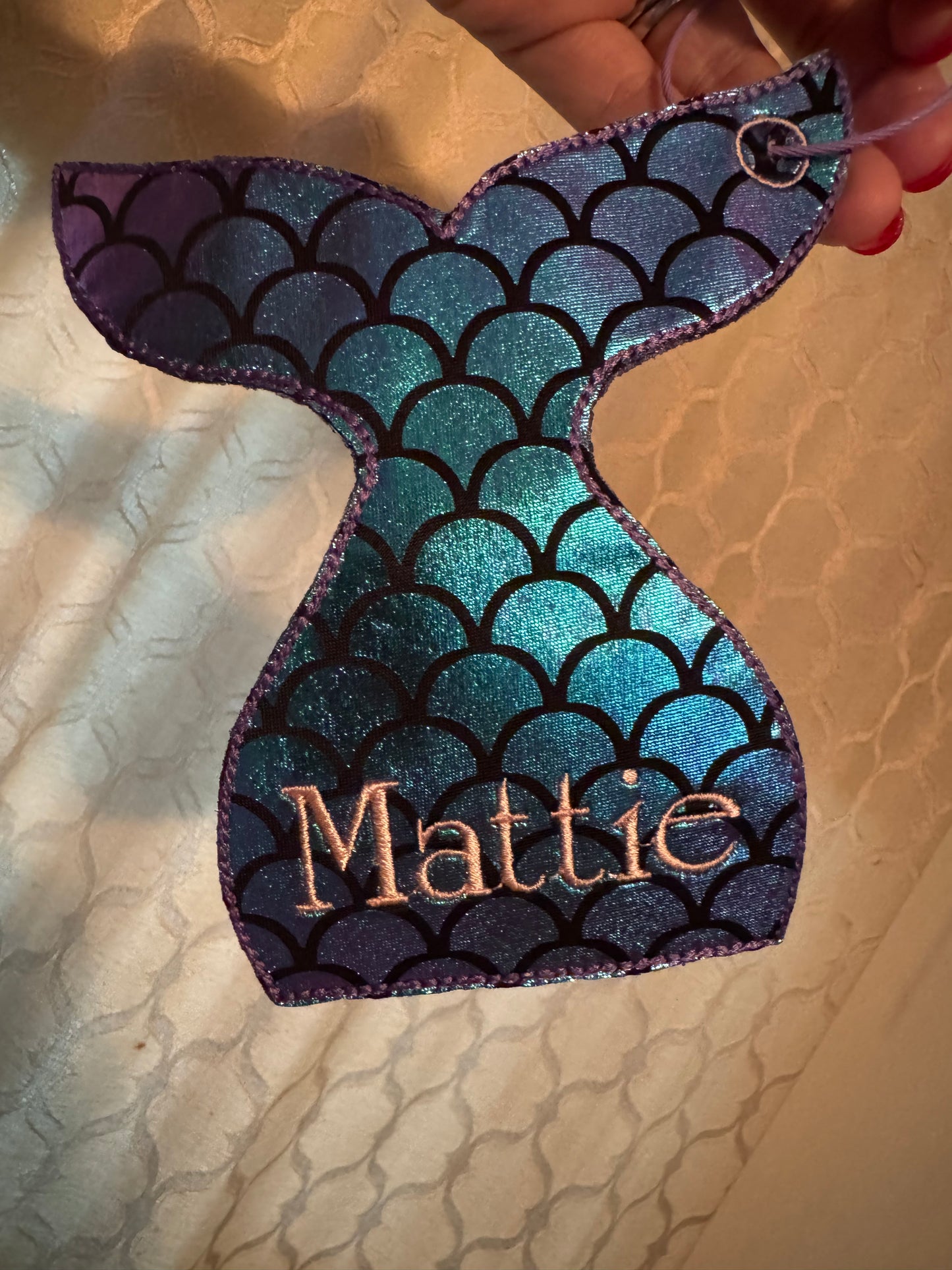 5" Mermaid Tail Bag Tag