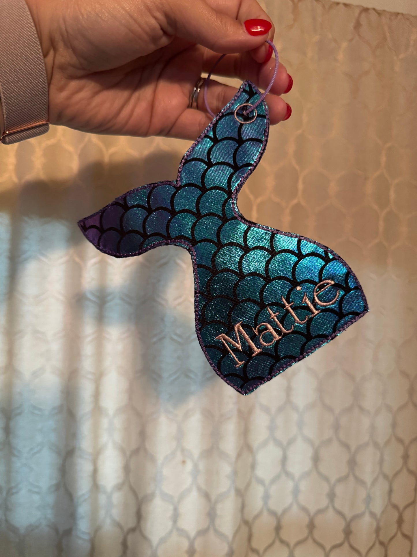 5" Mermaid Tail Bag Tag