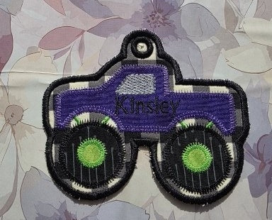 4.5" Monster Truck Bag Tag